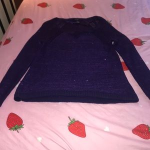 DKNY Purple Sparkle Sweater